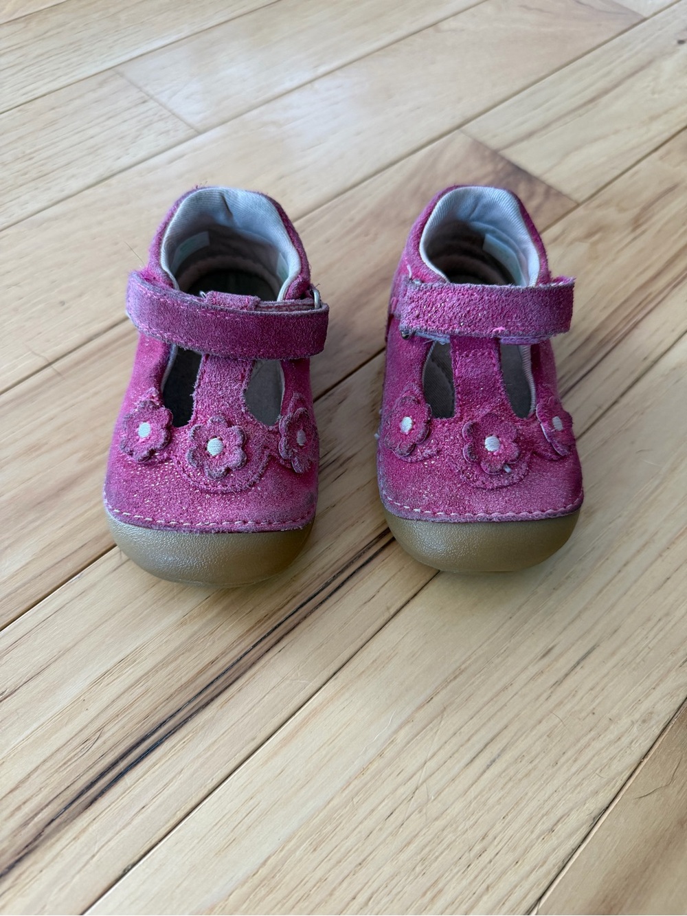 Stride Rite Toddler Girls Pink Suede Mary Jane Shoes